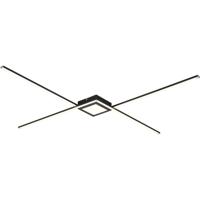 LED Plafondlamp - Plafondverlichting - Trion Oxi - Warm Wit 3000K - Dimbaar - Rechthoek - Mat Antraciet - Aluminium