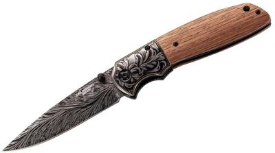 Herbertz zakmes 21,9 cm RVS/hout zilver/zwart/naturel