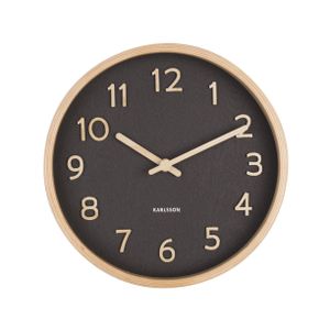 Karlsson Wandklok Pure Wood Grain Small ø22cm - Rond