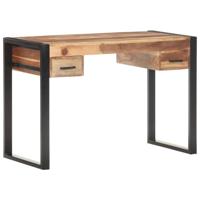 vidaXL Bureau 110x50x76 cm massief hout met sheesham afwerking