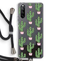 Cactus Lover: Sony Sony Xperia 10 III Transparant Hoesje met koord