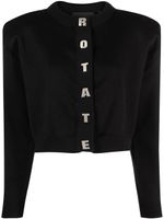 ROTATE BIRGER CHRISTENSEN cardigan à plaque logo - Noir