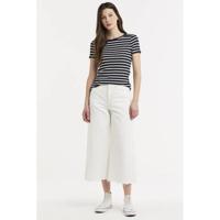 Tommy Hilfiger gestreept ribgebreid T-shirt donkerblauw/wit