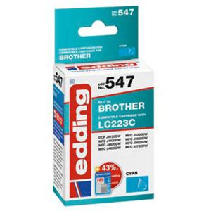 Edding Inktcartridge vervangt Brother LC-223C Compatibel Cyaan EDD-547 18-547