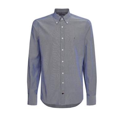 Tommy Hilfiger slim fit overhemd donkerblauw