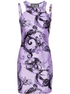 Versace Jeans Couture robe courte à imprimé Watercolour Couture - Violet