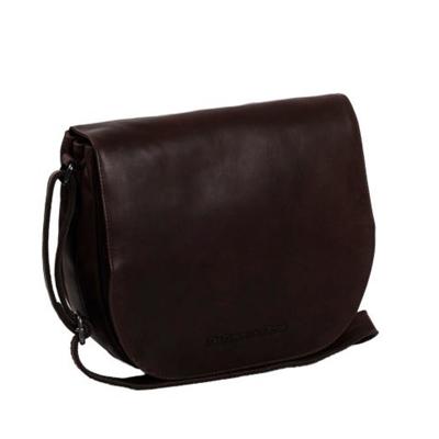 Chesterfield Leren Schoudertas Millie Bruin