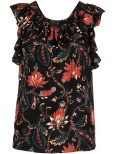 Ulla Johnson blouse Tulip à fleurs - Noir