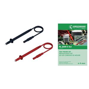 SKS Hirschmann PL 2600 S SET Veiligheidsmeetsnoerenset Banaanstekker 4 mm Testpunt 1.00 m Zwart, Rood 1 stuk(s)