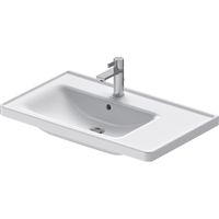 Duravit D-Neo wastafel 80x48x17cm 1 kraangat rechthoek Keramiek Wit 2369800000 - thumbnail