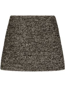 Dolce & Gabbana minijupe en tweed - Marron