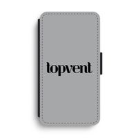 Topvent Grijs Zwart: iPhone XS Max Flip Hoesje