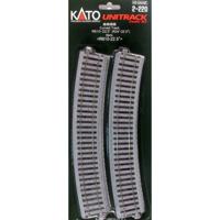 H0 Kato Unitrack 2-220 Gebogen rails 4 stuk(s) - thumbnail