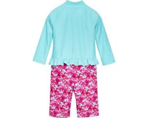 Playshoes zwempak lange mouw Flamingo Mint Roze Maat