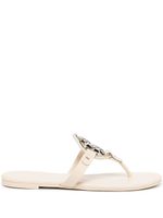 Tory Burch sandales Miller à plaque logo - Gris