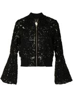 Elie Saab veste brodée de sequins - Noir