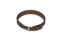 Beeztees cork - halsband hond - leer - bruin - 45 cm x 20 mm
