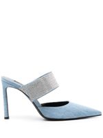 Sergio Rossi mules Sr Paris 100 mm en jean - Bleu