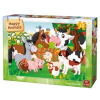 Legpuzzel Blije Boerderij dieren 12 stukjes