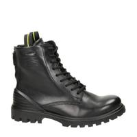 Ecco Tredtray leren veterboots zwart