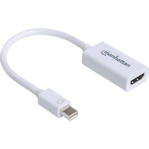 Manhattan 151399 Mini-displayport Adapter [1x Mini-DisplayPort stekker - 1x HDMI-bus] Wit 12.00 cm