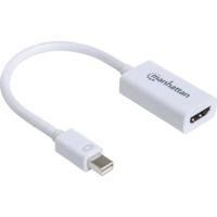 Manhattan 151399 Mini-displayport Adapter [1x Mini-DisplayPort stekker - 1x HDMI-bus] Wit 12.00 cm - thumbnail