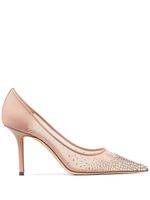 Jimmy Choo escarpins Love 85 mm à ornement en cristal - Rose