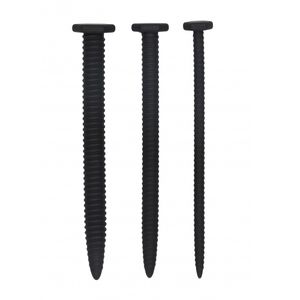 Silicone Screw Plug Set - Urethral Sounding - Black