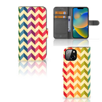 Apple iPhone 14 Telefoon Hoesje Zigzag Multi Color - thumbnail