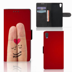 Sony Xperia XA1 Wallet Case met Pasjes Liefde - Origineel Romantisch Cadeau