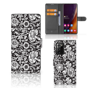 Samsung Galaxy Note20 Ultra Hoesje Black Flowers