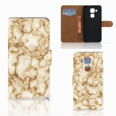 Huawei Nova Plus Bookcase Marmer Goud