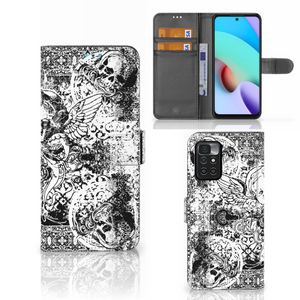 Telefoonhoesje met Naam Xiaomi Redmi 10 Skulls Angel