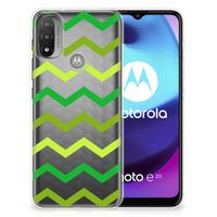 Motorola Moto E20 | E40 TPU bumper Zigzag Groen - thumbnail