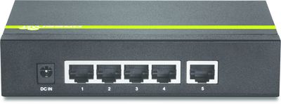 Trendnet TPE-TG50g Unmanaged Gigabit Ethernet (10/100/1000) Power over Ethernet (PoE) Zwart