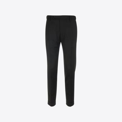 Broek Stof Zwart Flanel