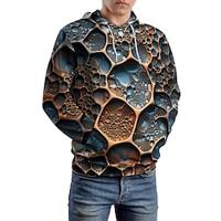 grafische 3d herenmode 3d print hoodie vakantie streetwear hoodies blauw capuchon print fleece winter lente herfstdesigner sweatshirt met capuchon Lightinthebox - thumbnail