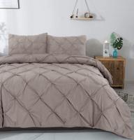 RoyalTextile - Salvador Dekbedovertrek - 100% Katoen - Taupe - 200 x 220