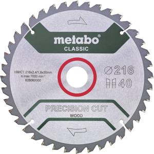 Metabo PRECISION CUT WOOD CLASSIC 628653000 Cirkelzaagblad 216 x 30 x 1.6 mm Aantal tanden: 30 1 stuk(s)