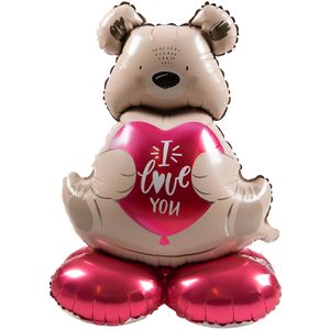 Staande Folieballon Ombre Love Beer "I love you" (66cm)