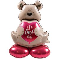 Staande Folieballon Ombre Love Beer "I love you" (66cm) - thumbnail