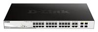 D-Link DGS-1210-28MP/E Managed Gigabit Switch (28 poorten, waarvan 24 x 10/100/1000 Mbit/s PoE poorten, 4 x glasvezel en Combo slots) - Alleen EU-netsnoer
