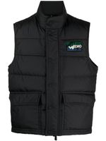 Moncler Grenoble gilet matelassé à patch logo - Noir