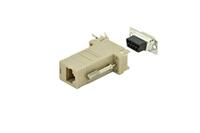 DIGITUS D-Sub 9 naar RJ45 adapter - koppeling voor zelfmontage - stekker naar bus - RS-232 - RS-485 - PVC-behuizing.