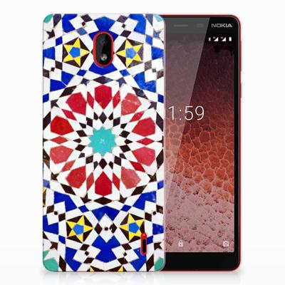 Nokia 1 Plus TPU Siliconen Hoesje Mozaïek Nokia 1 Plus TPU Siliconen Hoesje Mozaïek