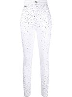 Philipp Plein jean skinny à ornements strassés - Blanc