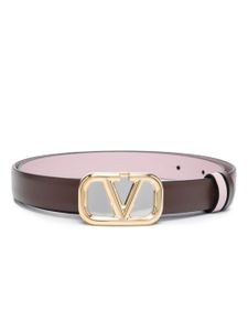 Valentino Garavani ceinture réversible à détail VLogo - Marron