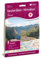 Wandelkaart 2811 Turkart Vesterålen Hinnøya Sør | Nordeca