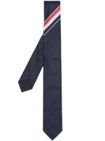 Thom Browne Engineered Stripe silk tie - Bleu