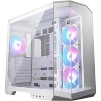 MSI MAG PANO 100R PZ WIT ATX PC-behuizing - ATX-capaciteit, verticale GPU-installatiebeugel, GPU-houder, stoffilters, schommelende opslagbeugel, dubbele kamer, USB 20 Gbps Type-C